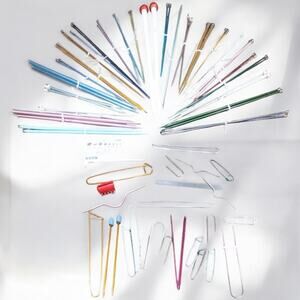 Knitting Needles Supplies Bulk Lot  27 sets Stitch Markers Gauges cable stitch